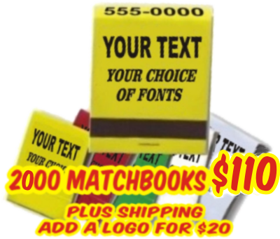 2000 matchbooks for $99