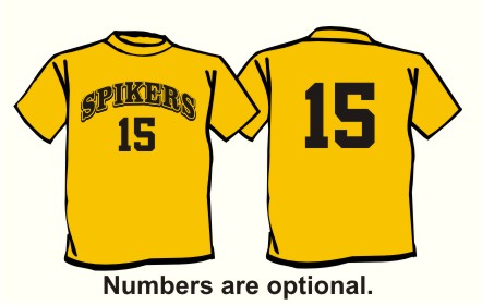 volleyball uniform t-shirts